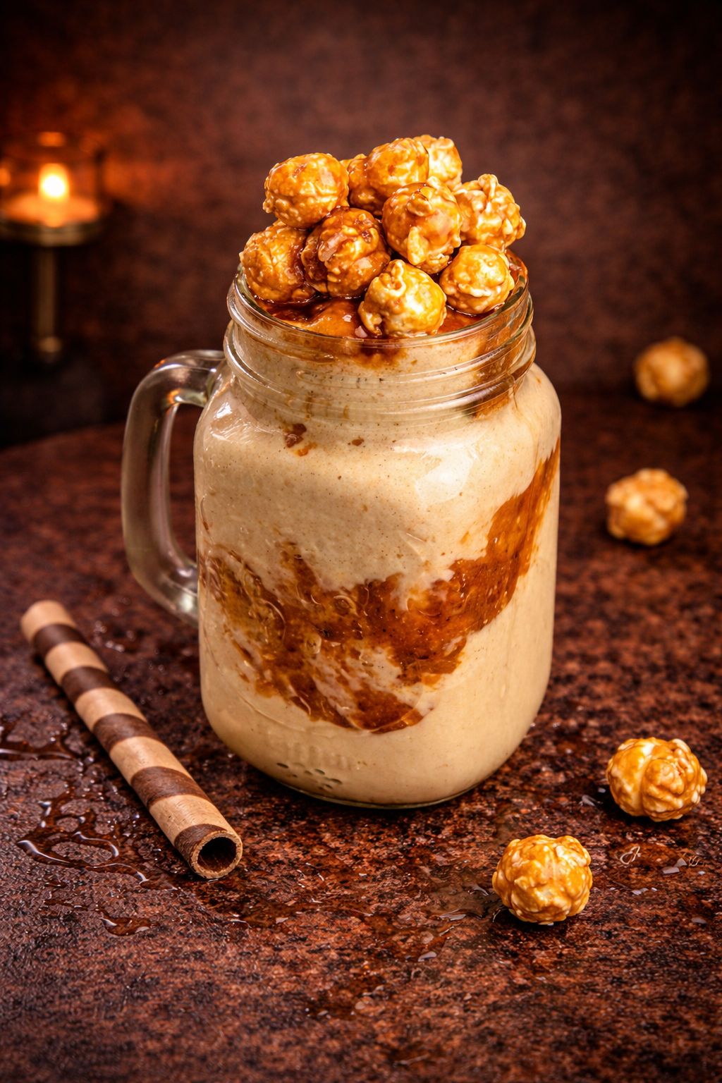 Popcorn Caramel Milkshake