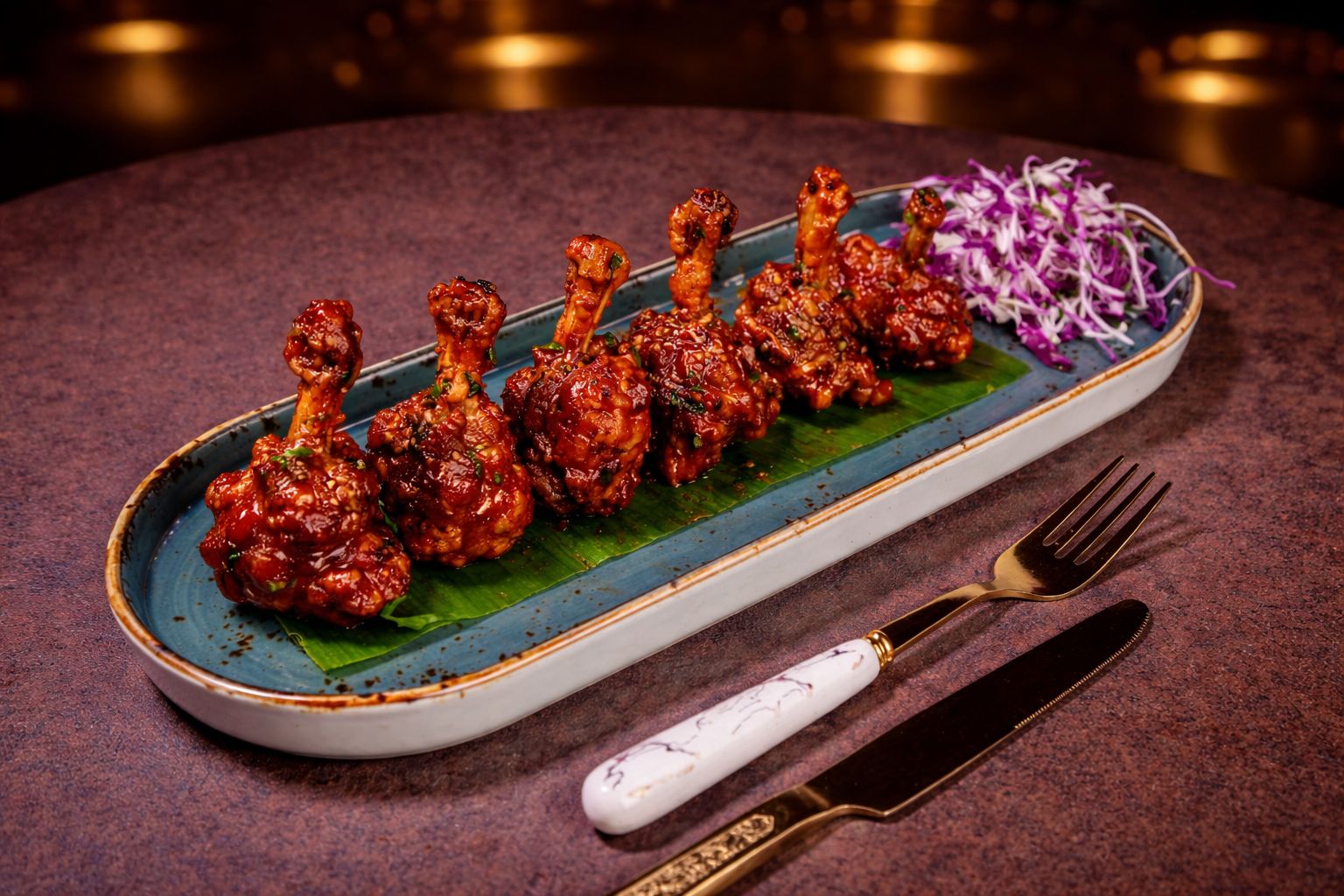 Chicken Lollypop in Korean Sauce