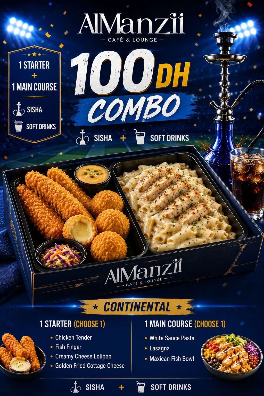 Continental Combo — 100 DH at Al Manzil Café & Lounge